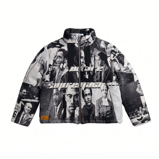 BLACK LEADER TAPESTRY COAT