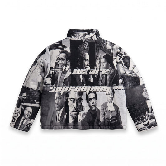 BLACK LEADER TAPESTRY COAT