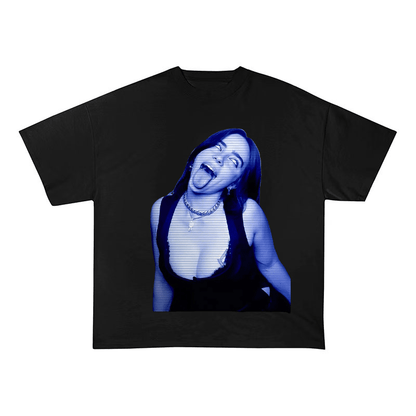 BILLIE EILISH BLUE OVERSIZED HEAVYWEIGHT COTTON TEE-60026
