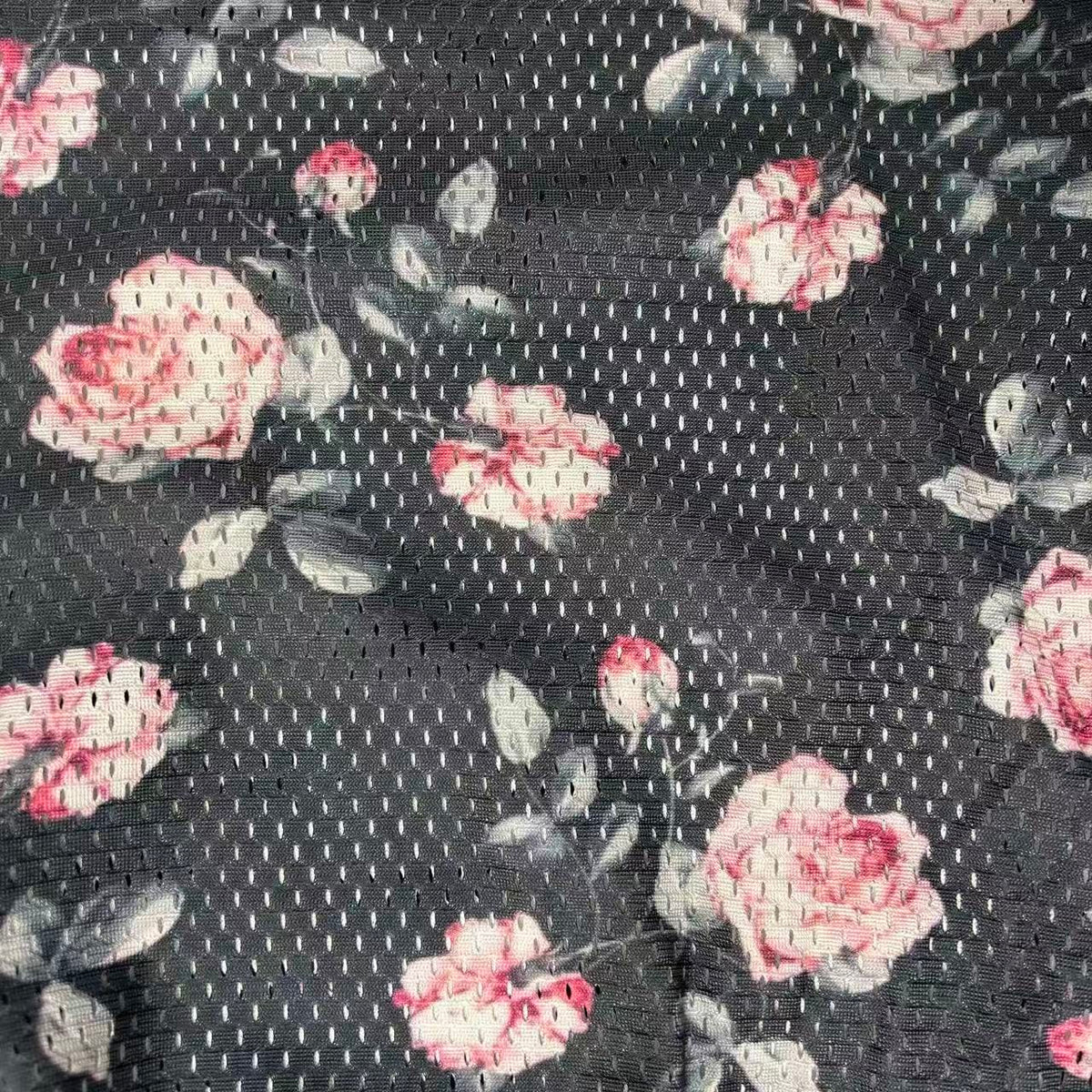 PINK ROSE MESH SHORTS-8799