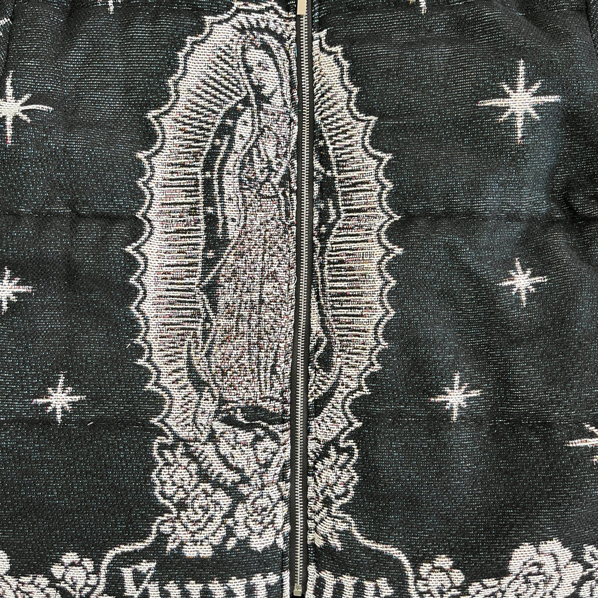 VIGENCITA BLACK TAPESTRY COAT